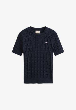 GANT, STRETCH CABLE - T-shirt print - evening blue