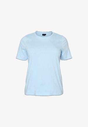 Zizzi, T-shirt basic - blau