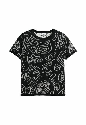 Desigual, T-shirts print - black