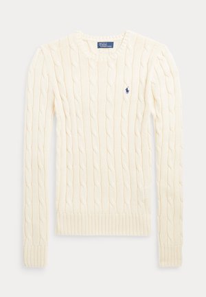 Polo Ralph Lauren CABLE WOOL-CASHMERE CREWNECK SWEATER - Πουλόβερ - authentic cream