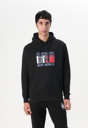 Tommy Jeans REG FLAG - Sweater - black
