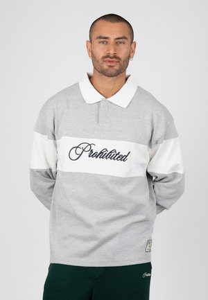 PROHIBITED, BACK IN THE DAYS POLO UNISEX - Camiseta de manga larga - grey melange