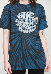 Paradiso Clothing THE ROLLING STONES 70S BAND DIP DYE - Print T-shirt - black