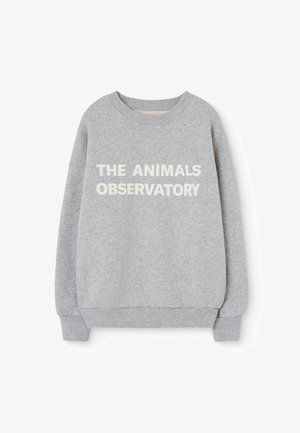 Grå sweatshirt lavet af blød bomuldsblanding, med rund halsudskæring og ribbede manchetter. Teksten "THE ANIMALS OBSERVATORY" i fede hvide bogstaver.