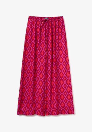 United Colors of Benetton, LONG, WIDE PANTS IN LIGHT WITH DRAWSTRING AND ELASTIC WAIST.. - Stoffhose - multicolor