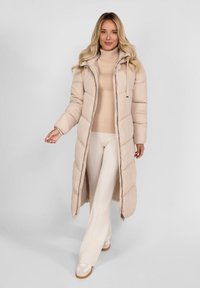 RESPECT LONG QUILTED AND HOODED - Giacca invernale - stone