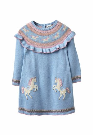 REGULAR FIT - FAIRISLE - Svetríkové šaty - blue unicorn