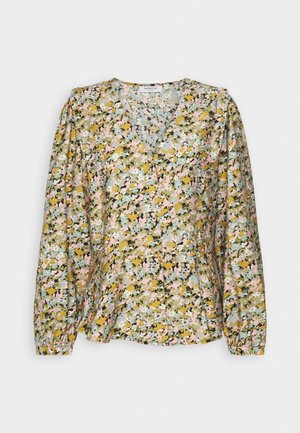 MSCH Copenhagen MINETTA BENINA V NECK - Blúzka - tobacco