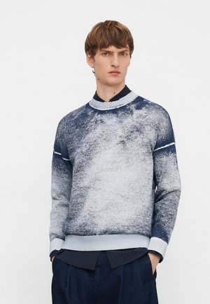 WASHED-EFFECT  - Strickpullover - navy blue