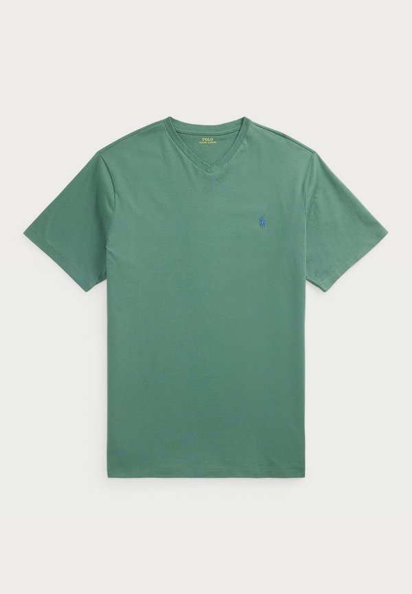 JERSEY V-NECK T-SHIRT - Basic T-shirt - washed forest2