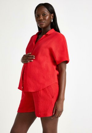 MOM CRINKLED - Camicia - dark red