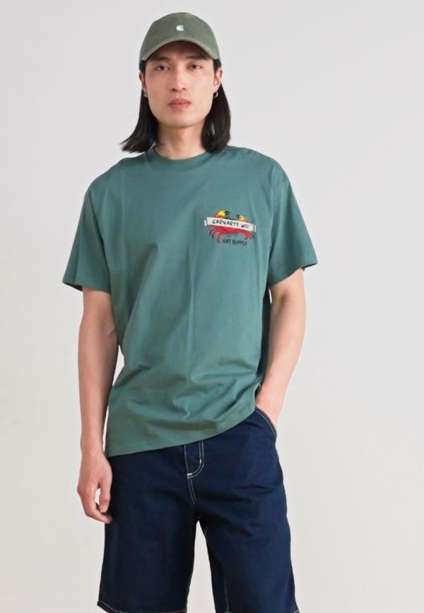 CRAB PAINT - Print T-shirt - silver pine4