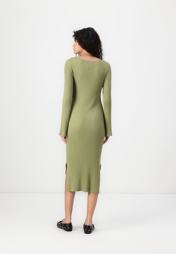 ONLMEDDI BOAT NECK DRESS - Jumper dress - sage4