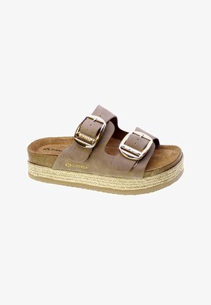 Superga, MULES - Ciabattine con tacco - beige
