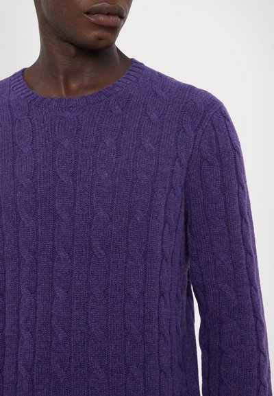 Polo Ralph Lauren THE ICONIC CABLE KNIT CASHMERE JUMPER UNISEX - Pulover - lavender latte