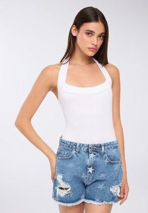 CON SCOLLO HALTERNECK - Body - bianco ottico