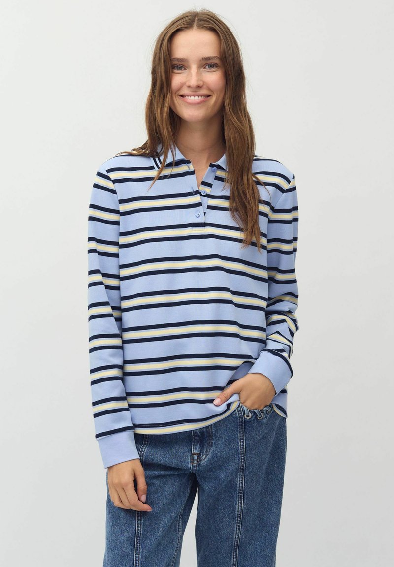 mbyM POLLA-M - Poloshirt - cool blue stripe