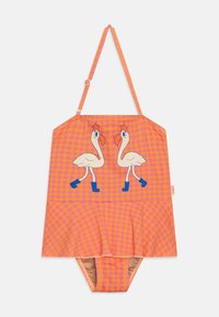 TINYCOTTONS FLAMINGOS SWIMSUIT - Jednodílné plavky - marigold/dark pink