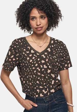 TACHIST ANIMAL PRINT MADIAN - T-Shirt print - dark green