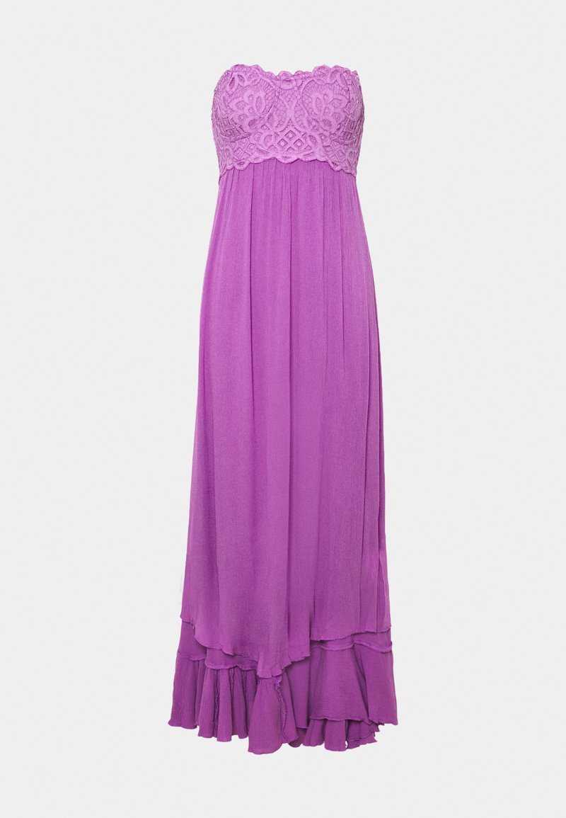 strapless beige maxi dress Krissy Cream Mesh Strapless Maxi Dress - US 8