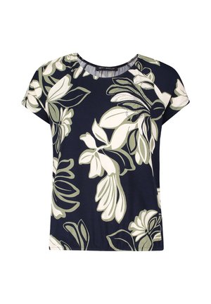 Betty Barclay MIT GUMMIZUG - Print T-shirt - dark blue/green