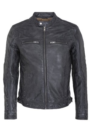 BRYTON - Leather jacket - vintage black