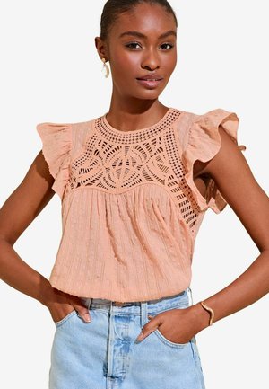 Lipsy DOBBY SHELL - REGULAR FIT - Pusero - orange