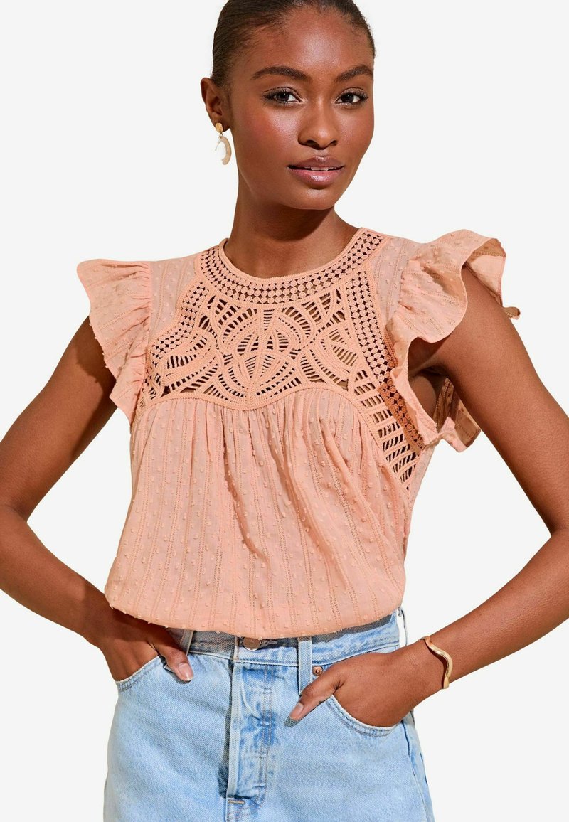 Lipsy DOBBY SHELL - REGULAR FIT - Pluus - orange