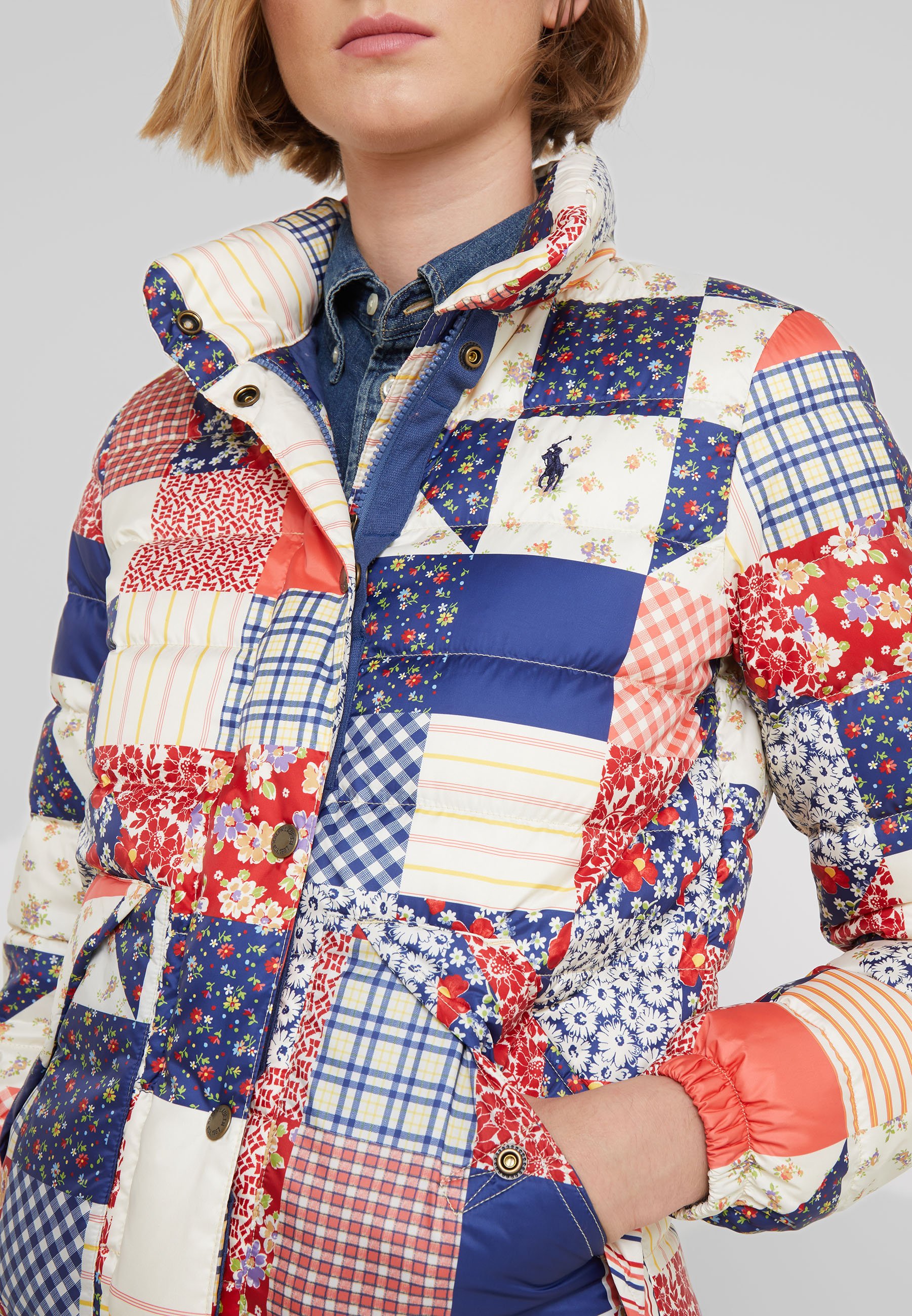 ralph lauren patchwork down jacket