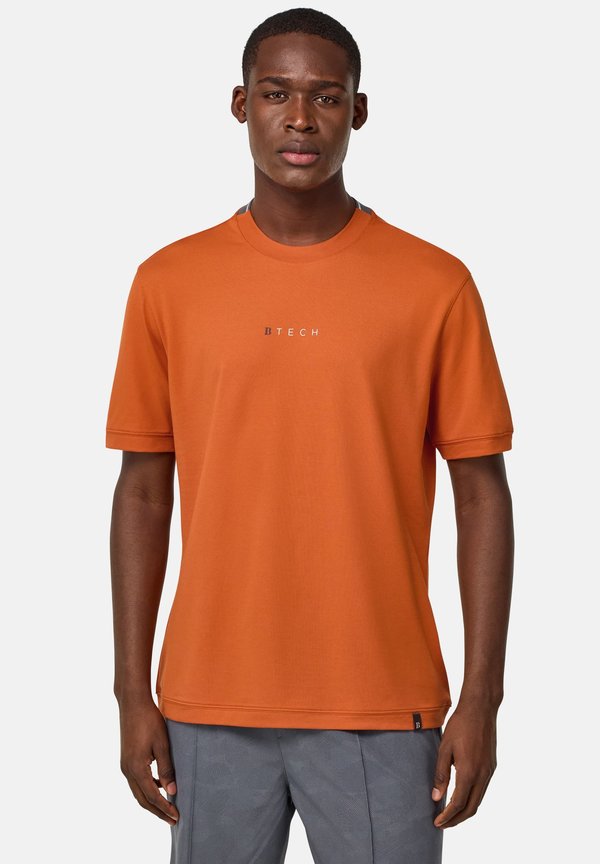 BOGGI MILANO S.CAFÈ® HIGH-PERFORMANCE PIQUÉ T-SHIRT S.CAFÈ® HIGH-PERFORMANCE PIQUÉ T-SHIRT - T-Shirt print - orange