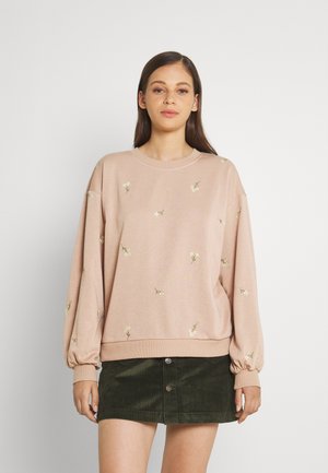 VMNATALIE EMBROIDERY - Camisola - brush/french vanilla/khaki