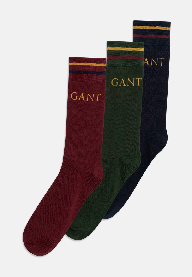 GANT EXCLUSIVE ZC. SOCKS 3PACK Kojinės plumped red/raudona