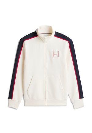 Tommy Hilfiger, RWB PIQUE H BAGDE REG ZT - Felpa con zip - ivory petal