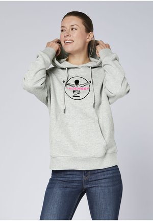 REGULAR FIT - Kapuzenpullover - m neutral gra