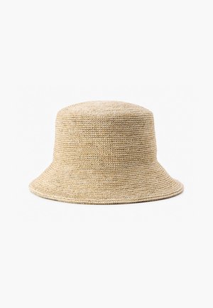 STRAW BUCKET HAT - Hat - natural tan