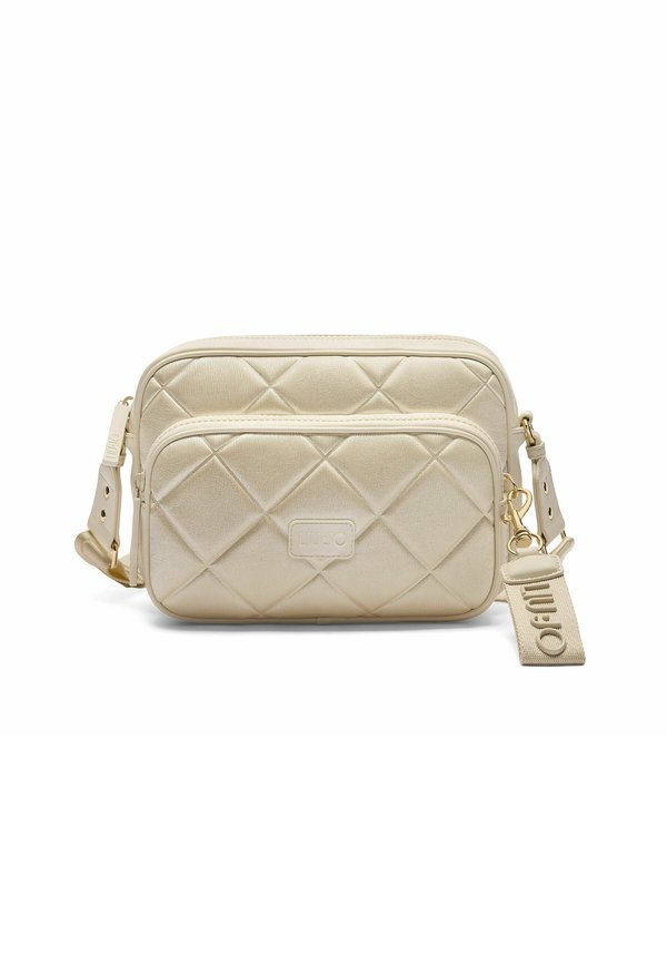 GLÄNZENDE MATELASSÉ - Umhängetasche - beige