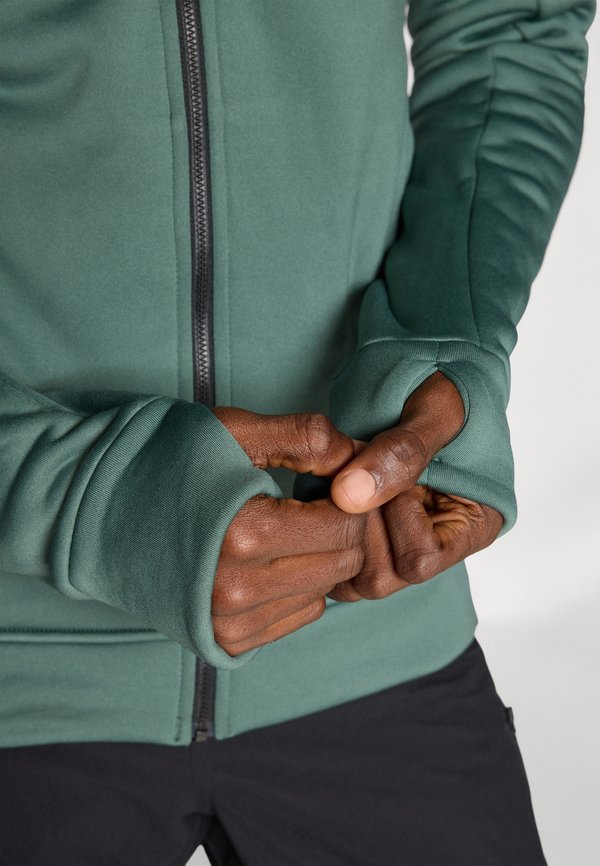 ACKE FULL ZIP - Zip-up sweatshirt - dark moss3