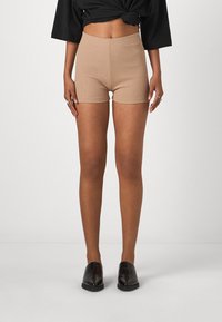 Even&Odd RIB TINY SHORTS 2 PACK - Shorts - black/beige