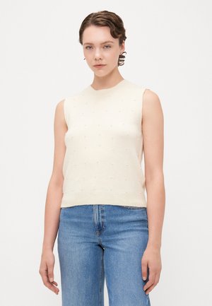 ONLRENATA O NECK VEST - Pullover - whitecap gray/white