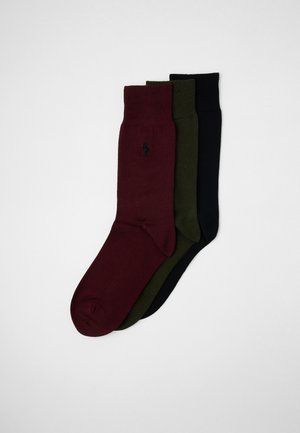 CREW 3 PACK  - Sokid - wine/black/olive