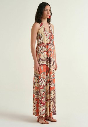 Maliparmi HIPPIE LOTUS DRESS - Vestito di maglina - salmon