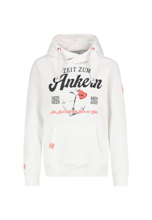 EIGHT 2 NINE MIT KÜSTENBACKPRINT - Kapuzenpullover - white