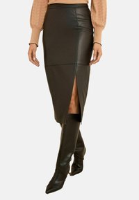 REGULAR FIT - MIDI - Pencil skirt - black