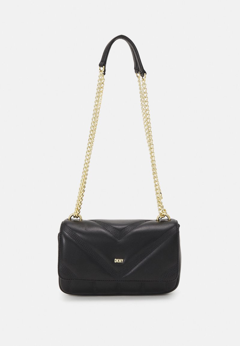 DKNY BECCA FLAP SHOULDER Handbag black/gold/black Zalando.co.uk