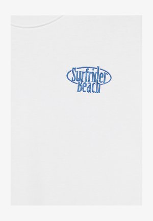 PULL&BEAR, SHORT SLEEVE WITH SURFRIDER BEACH GRAPHIC - T-SHIRT - T-shirt imprimé - white