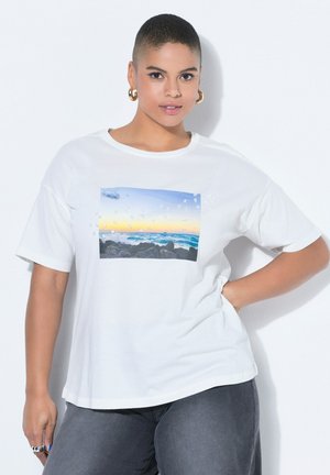 PHOTO DECORATIVE BEADS - T-Shirt print - off white