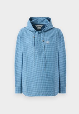 HOODED OVERSIZED - Shirt - blue
