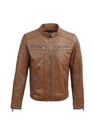 Lederjacke - cognac