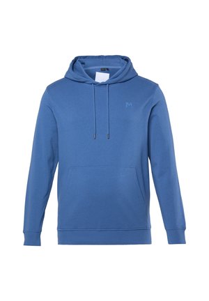 Men Plus, HOODIE, SWEAT, KAPUZE, KÄNGURUTASCHE, BIS 8 XL - Hoodie - denim blue