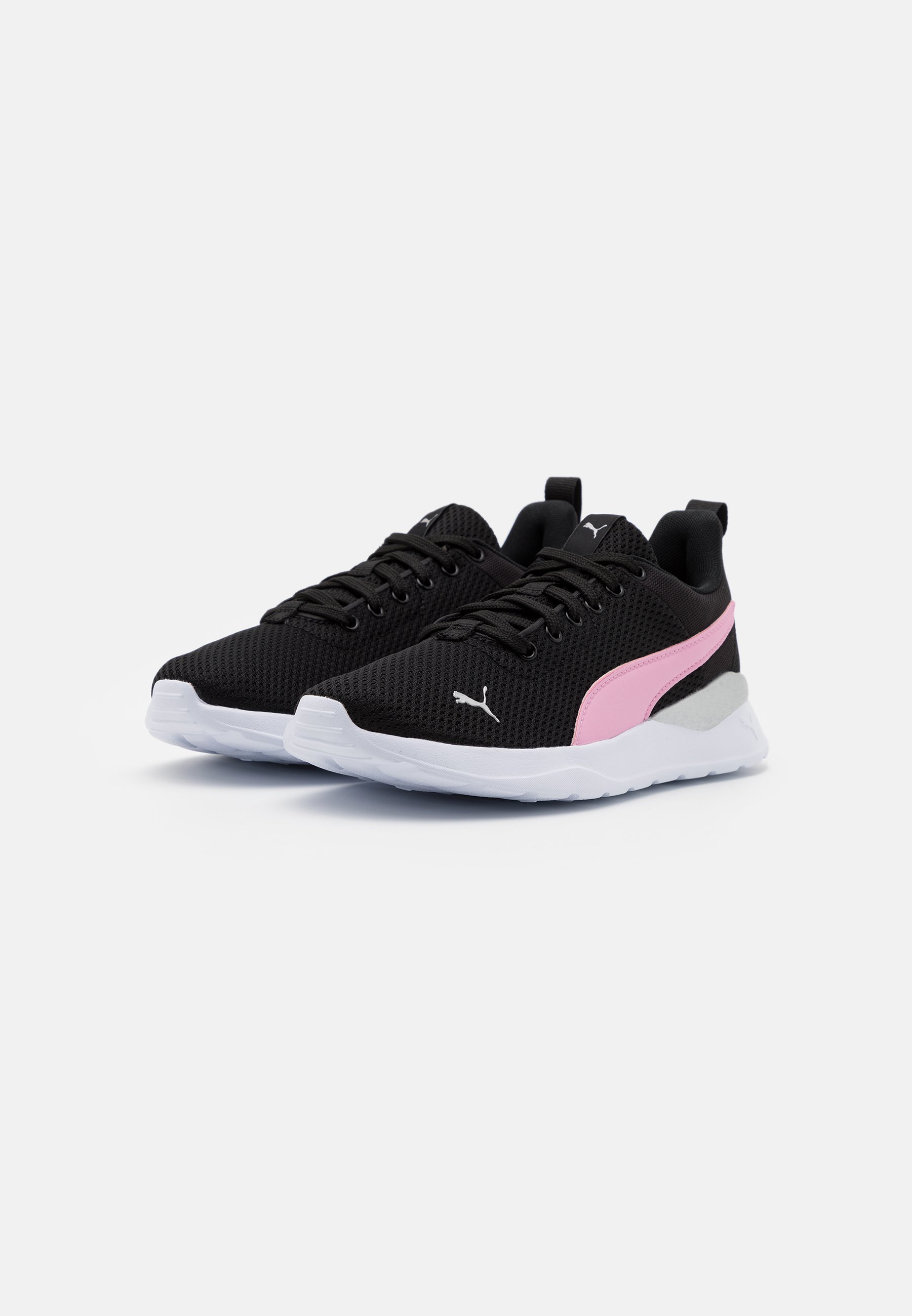 Puma ANZARUN LITE JR UNISEX - Neutral running shoes - black/pale  pink/silver/black - Zalando.co.uk